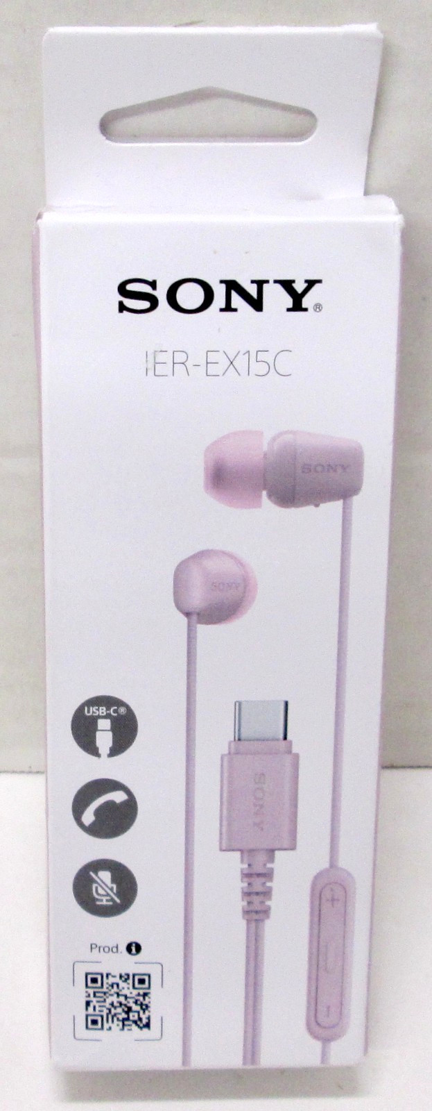 Sony IER-EX15C/PZ USB-C Wired In-Ear Stereo Earbud Headphones (Pink)