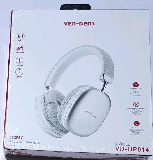 VEN-DENS Stereo Wireless Headphones Model # VD-HP014, BT 5.3 Or Bluetooth