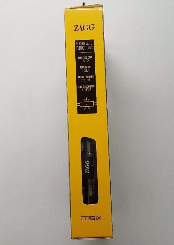 *LOWEST PRICE* Zagg ZR Six w/Mic + Remote – Yellow/Black 3.5mm
