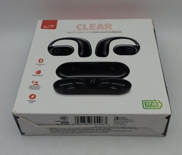 iLive 16mm Driver Clear Truly Wireless Open Ear Earbuds Superior Quality Black