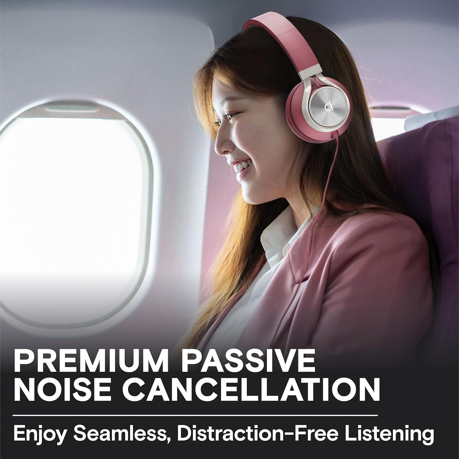 CL750 On-Ear Headphones Wired with Mic and Volume Control — Noise Isolating Cord