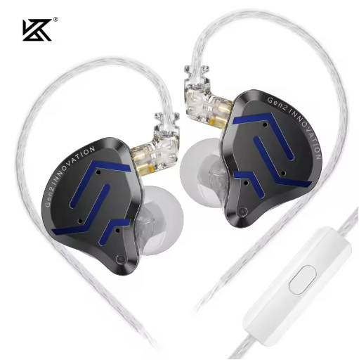 KZ ZSN Pro 2 Hybrid 1BA 1DD Wired IEM Earphones HiFi Sound