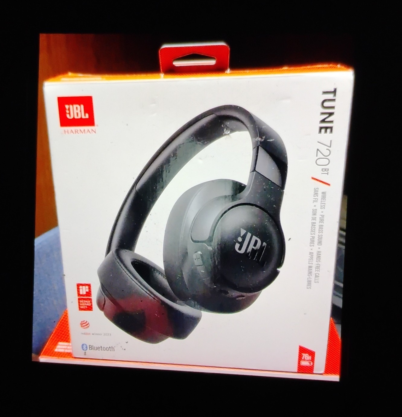 JBL Tune 720BT Bluetooth Over-Ear Wireless Foldable Headphones 40mm Black