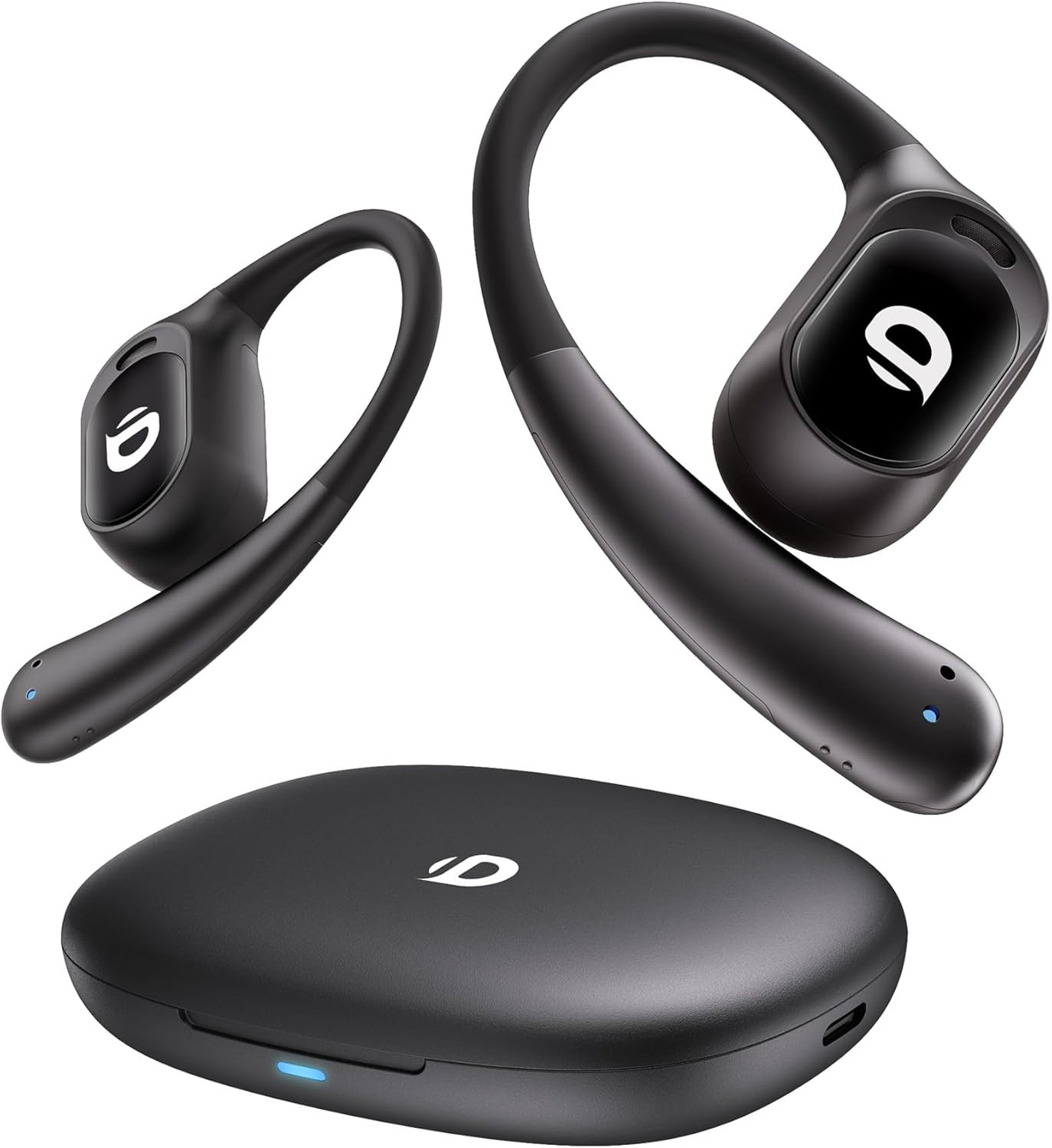 Open Ear Earbuds, True Wireless Open Ear Headphones with Earhooks, Air Conductio