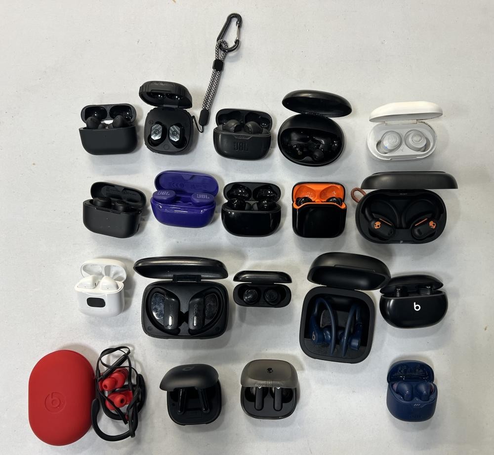 Beats Powerbeats Pro, Beats Studio Buds Headphone Assorted – Lot of 19