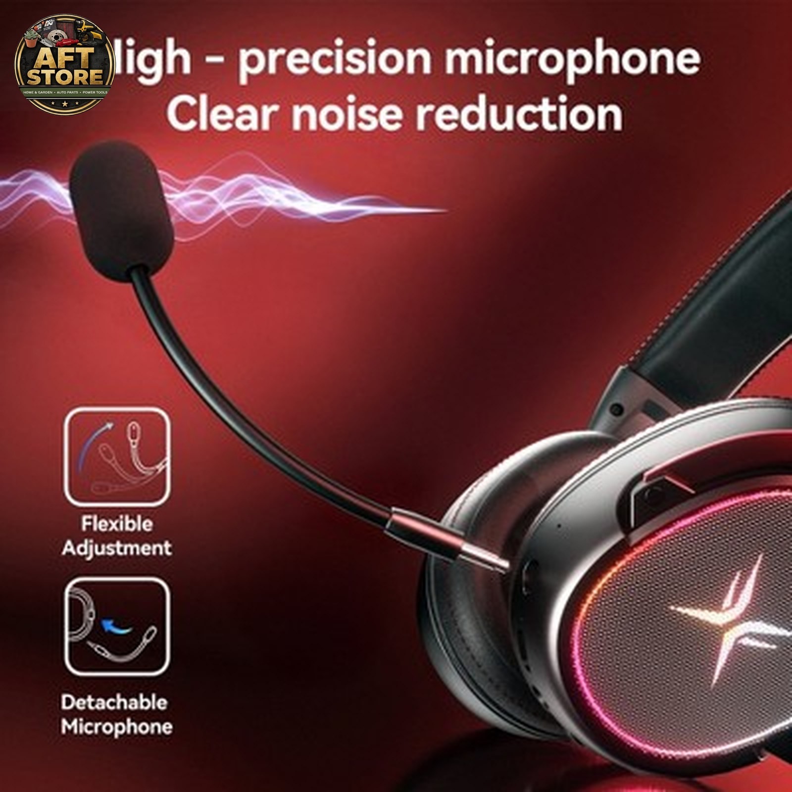 TAGRY K3 Wireless Gaming Headset – 7.1 Surround Sound, 70H Playtime