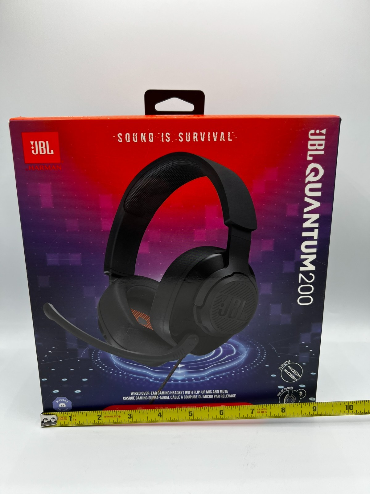 JBL Quantum 200 Gaming Headset, PC, PS5, PS4, Xbox Switch, Gaming Headphone, Mic