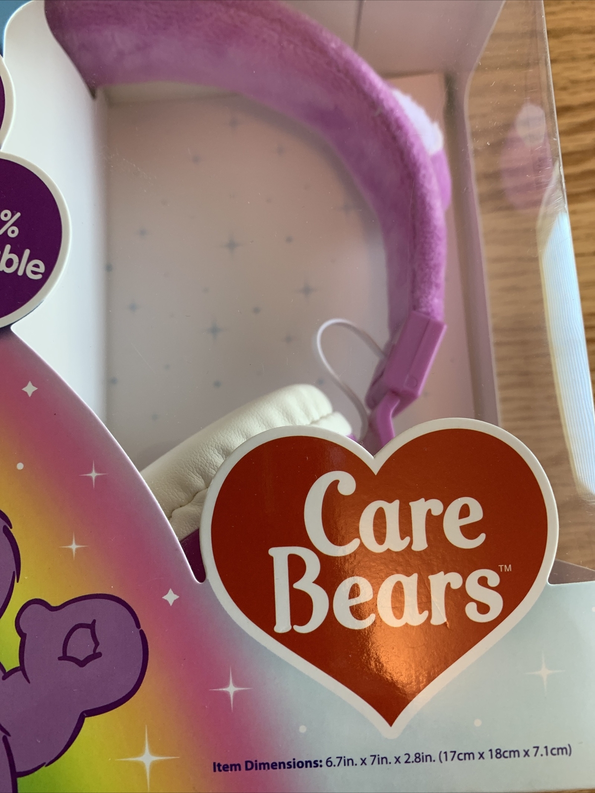 Care Bears BEST FRIEND BEAR Wired Headphones w/Sherpa Headband (2023, Cloudco)