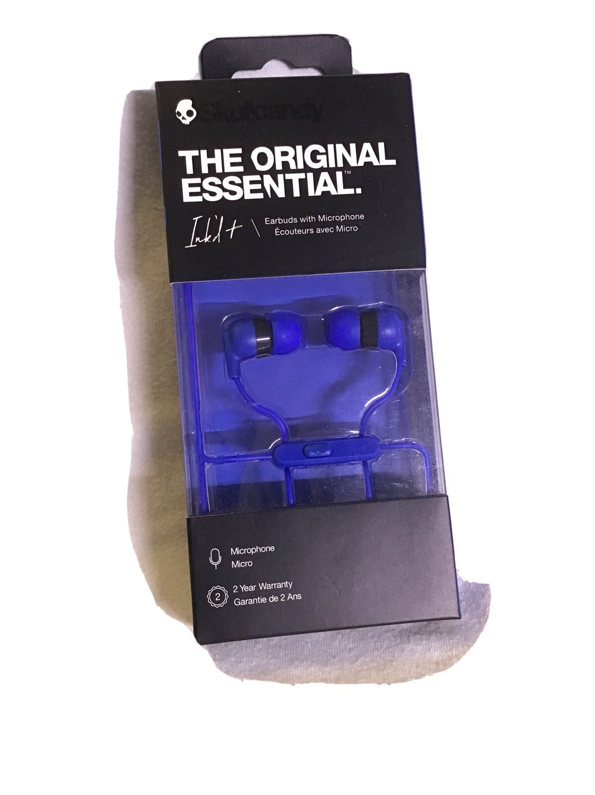 NEW Skullcandy Ink’d+ Wired Earbuds In-Ear Headphones with Mic Blue Android