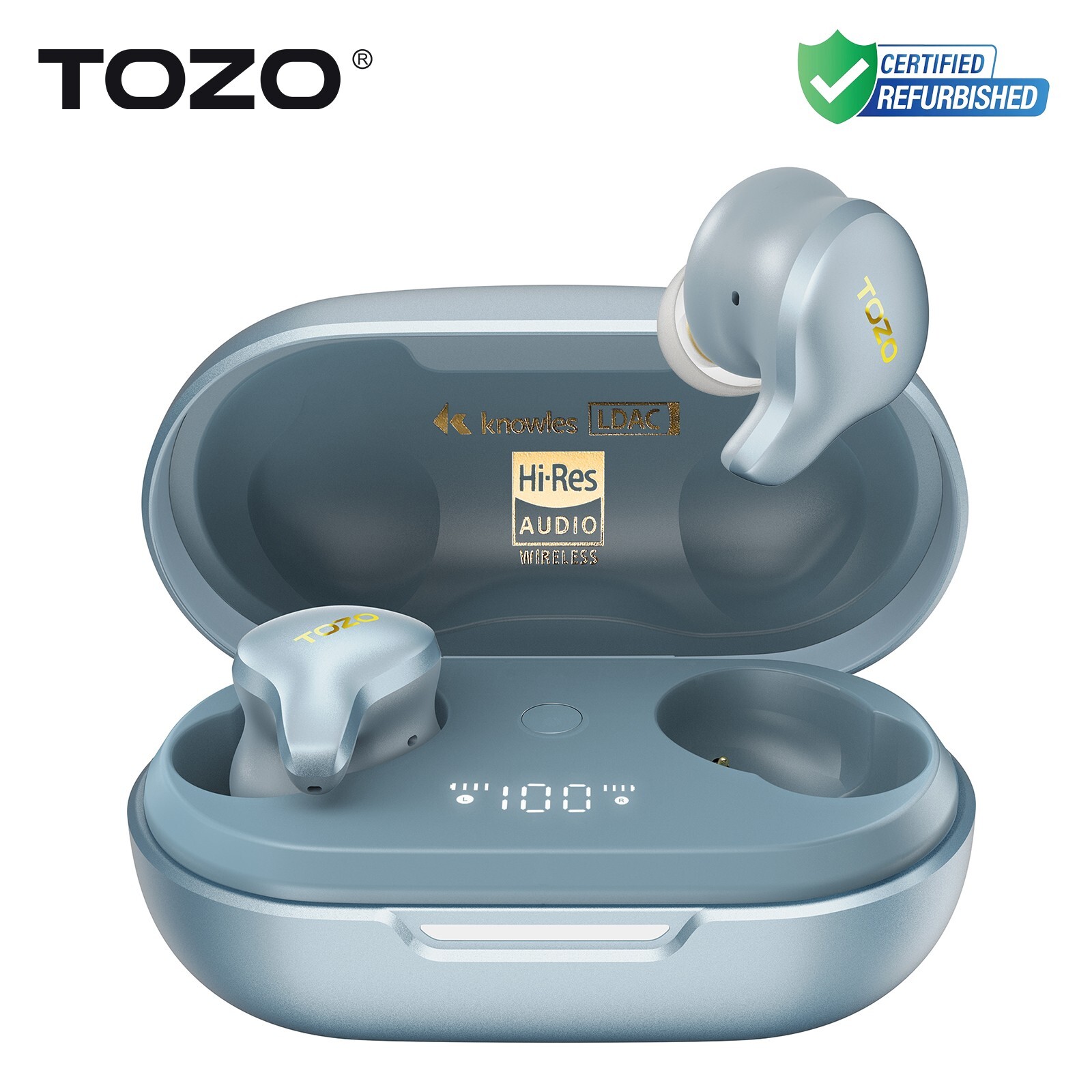 TOZO Golden X1 Bluetooth 5.3 ENC ANC Wireless Earbuds, Blue (Renew)