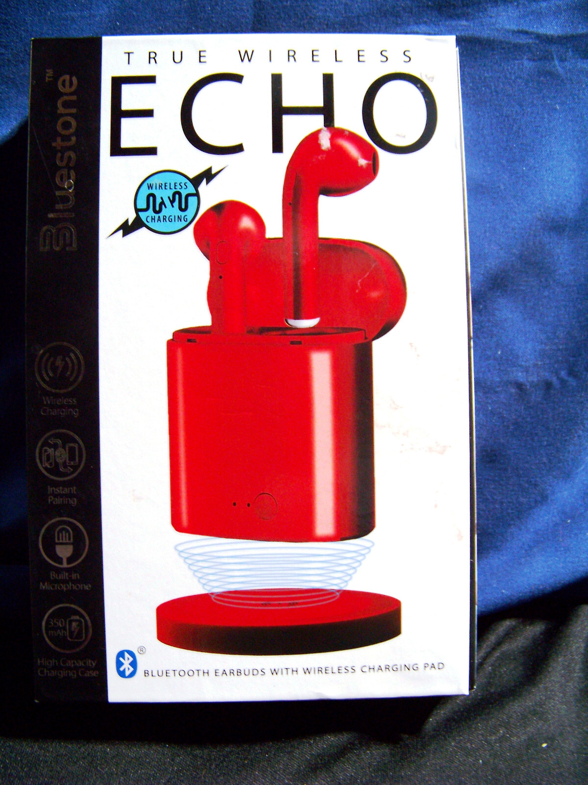 Bluestone True Wireless Echo Wireless Microphone Ear Buds Headphones RED