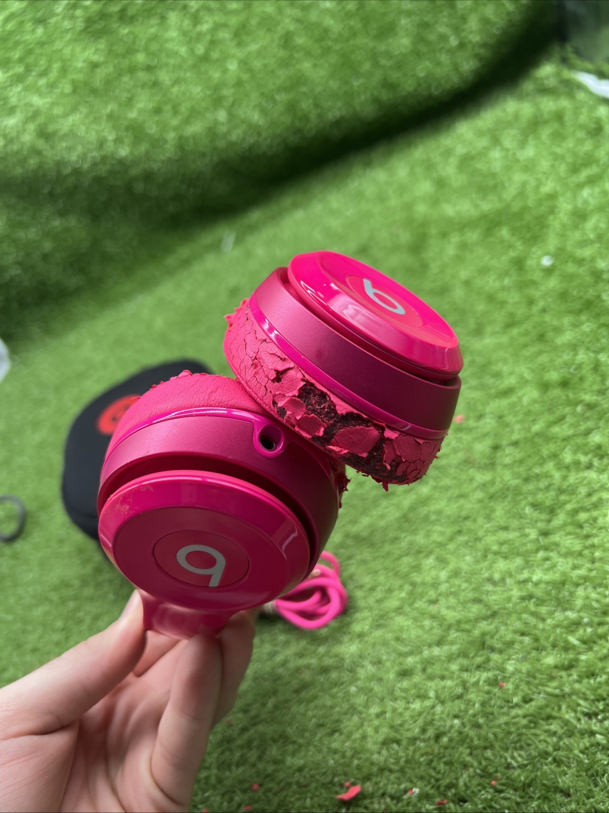 Beats Solo Wired On-Ear Headphones B0518 Pink ~ Work But Need EarPads. 13