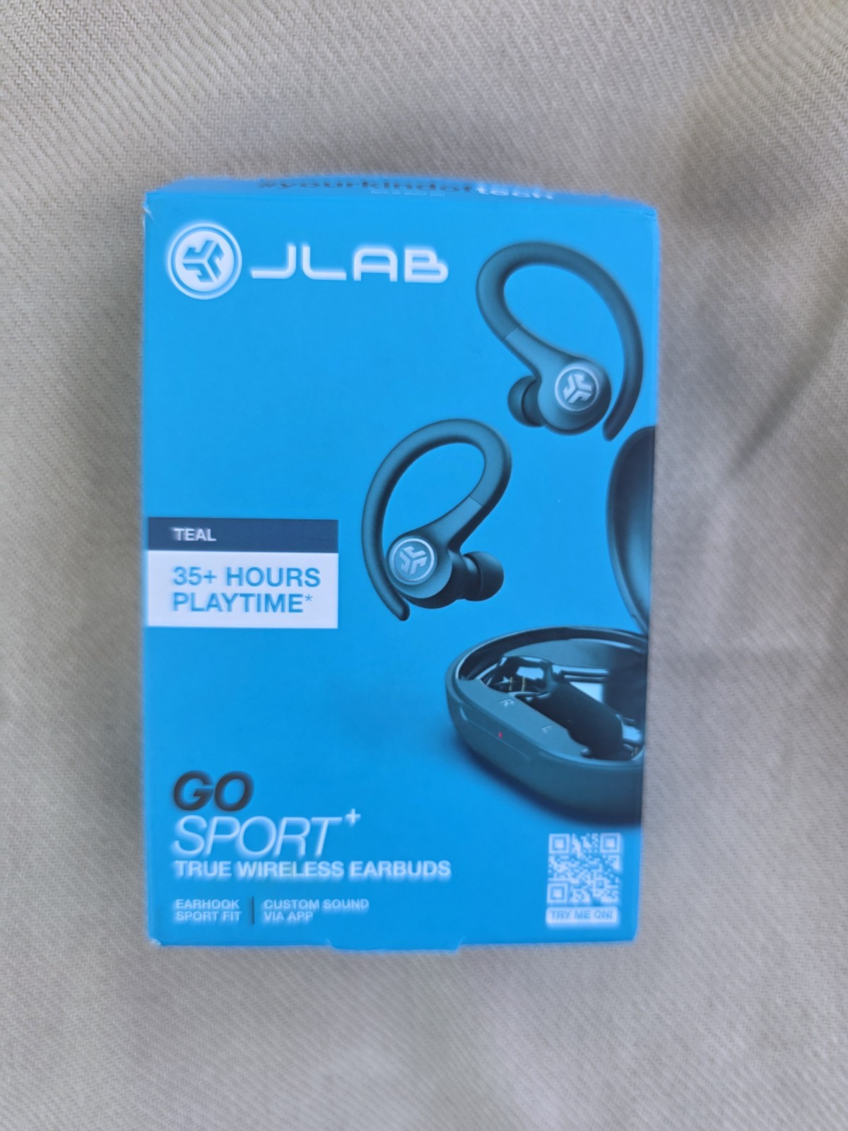 JLab Go Sport+ True Wireless Bluetooth Earbuds Charging Case – Teal