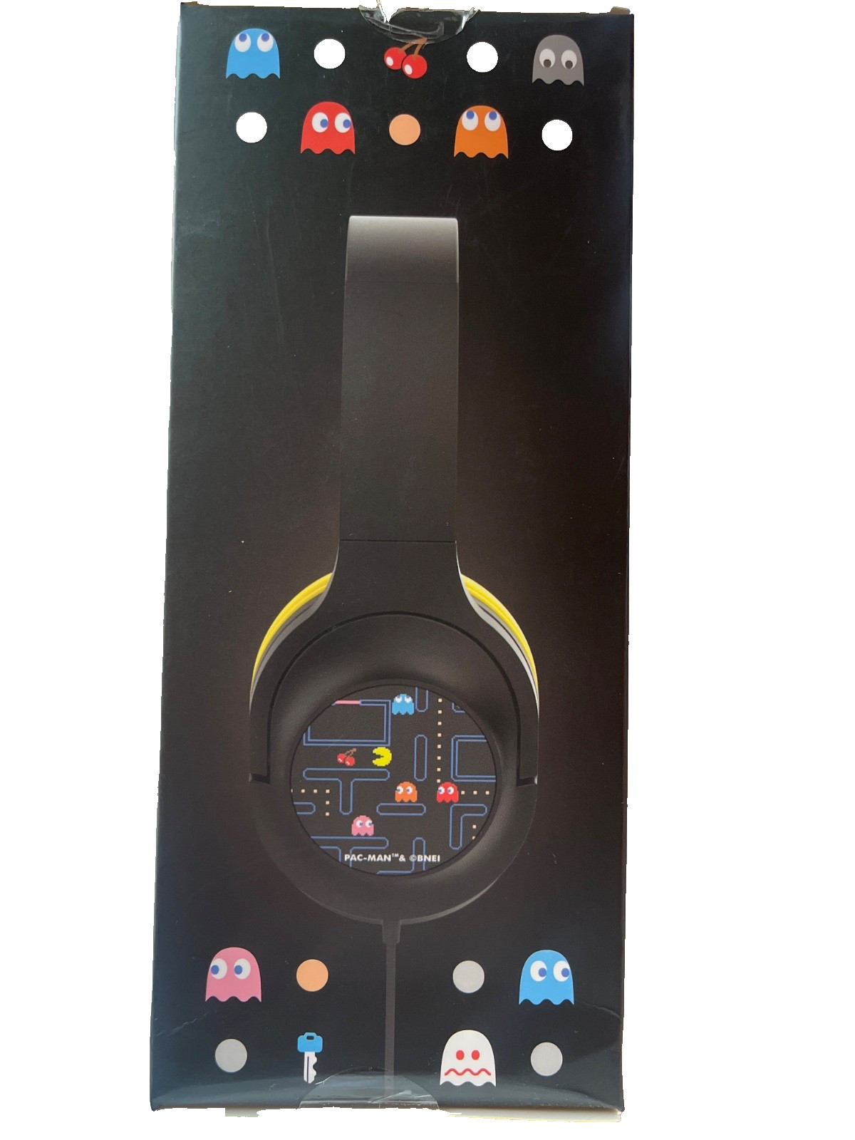 pac man wired headphones New in box Yellow Black Tablets Laptops