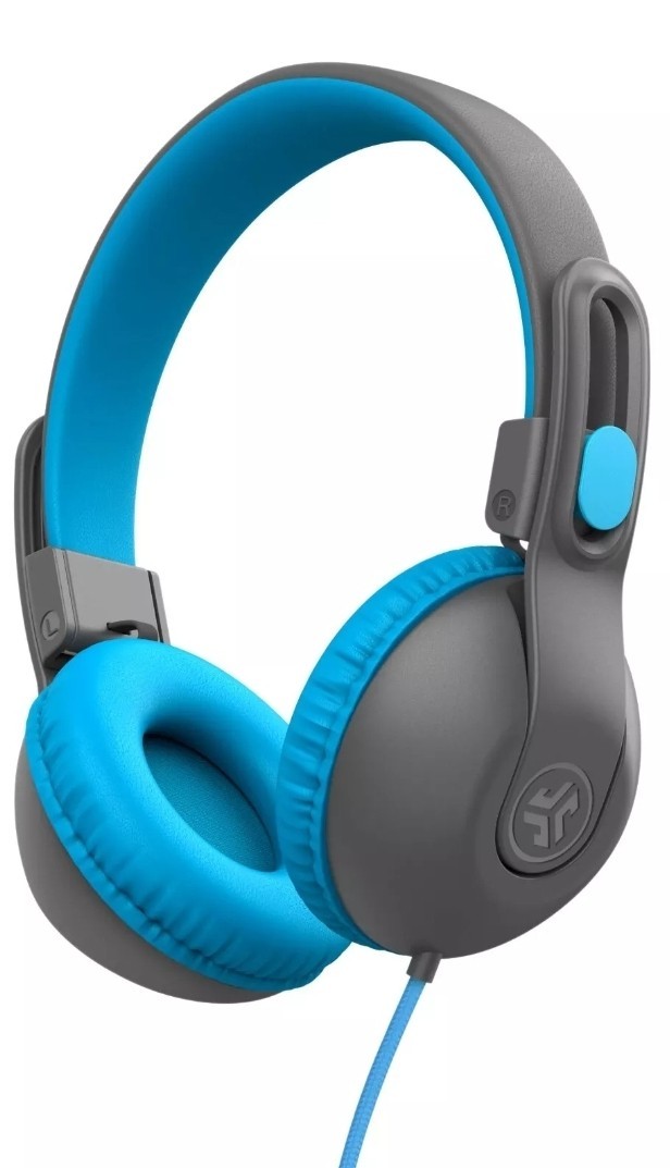JLAB JBUDDIES STUDIO² Wired Kids Headphones – Gray/Blue Volume Safe 85 dB NIB