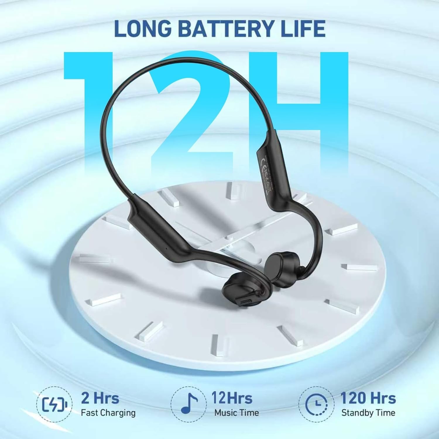 Bone Conduction Headphones with Bluetooth 5.4 – Waterproof Open Ear Design
