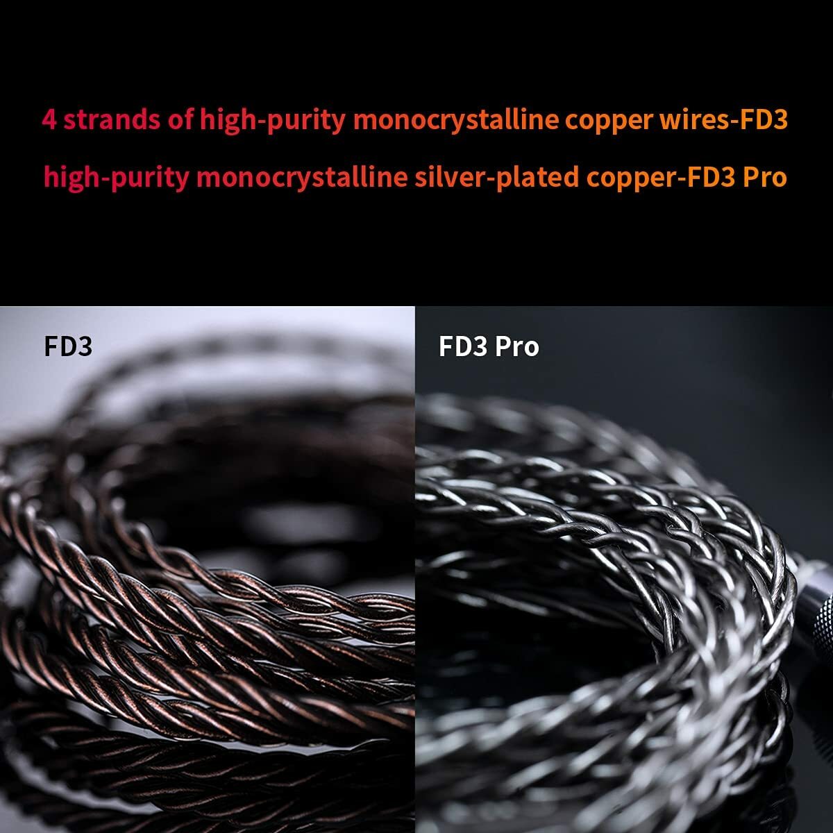 FiiO FD3 1DD In-Ear Earphones 12mm DLC wired Hi-Res Detachable MMCX (Black)