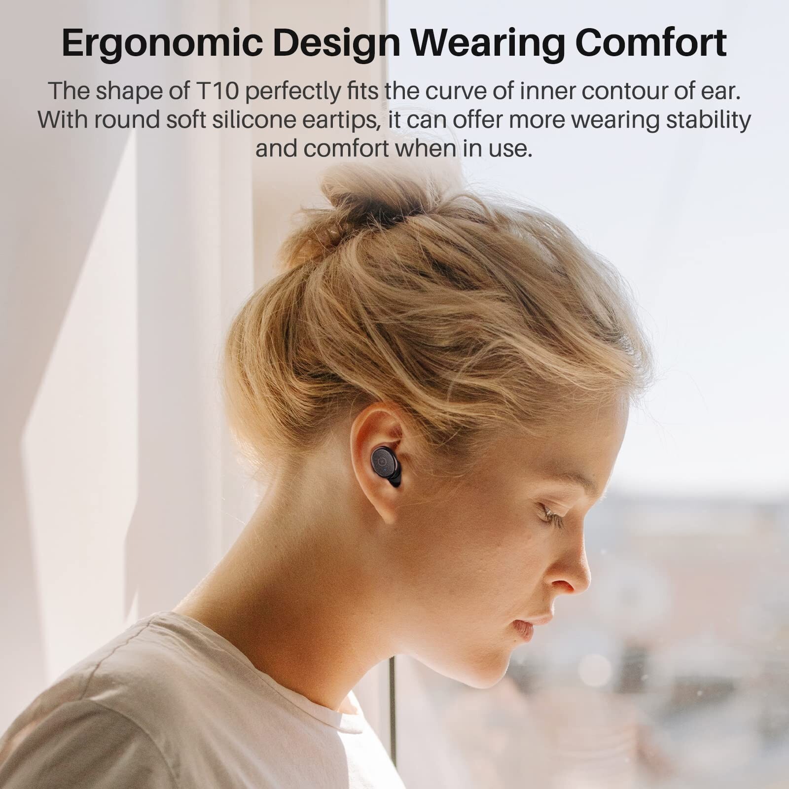 TOZO T10 Wireless Earbuds Black (Renew)