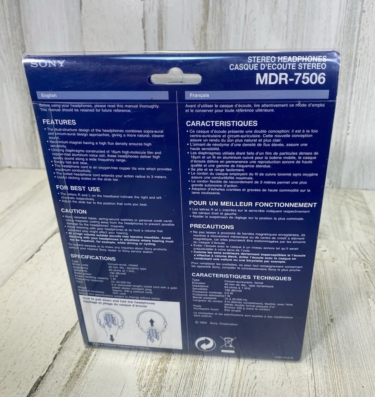 Sony MDR-7506 Professional Studio Monitor Headphones Wired w/ Box NEW