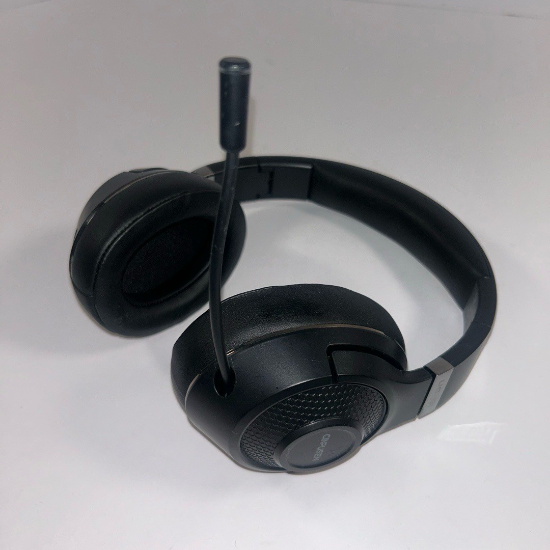Untested CINPUSEN Gaming Headset Black Over Ear Retractable Mic Immersive Sound