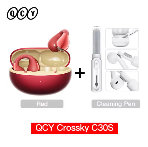 QCY Crossky C30S Open Ear Earbuds LDAC Bluetooth 6.0 Sports Clip