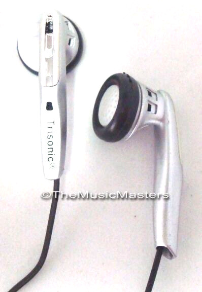 Stereo Earphones Earbuds Audio Headphones Silver