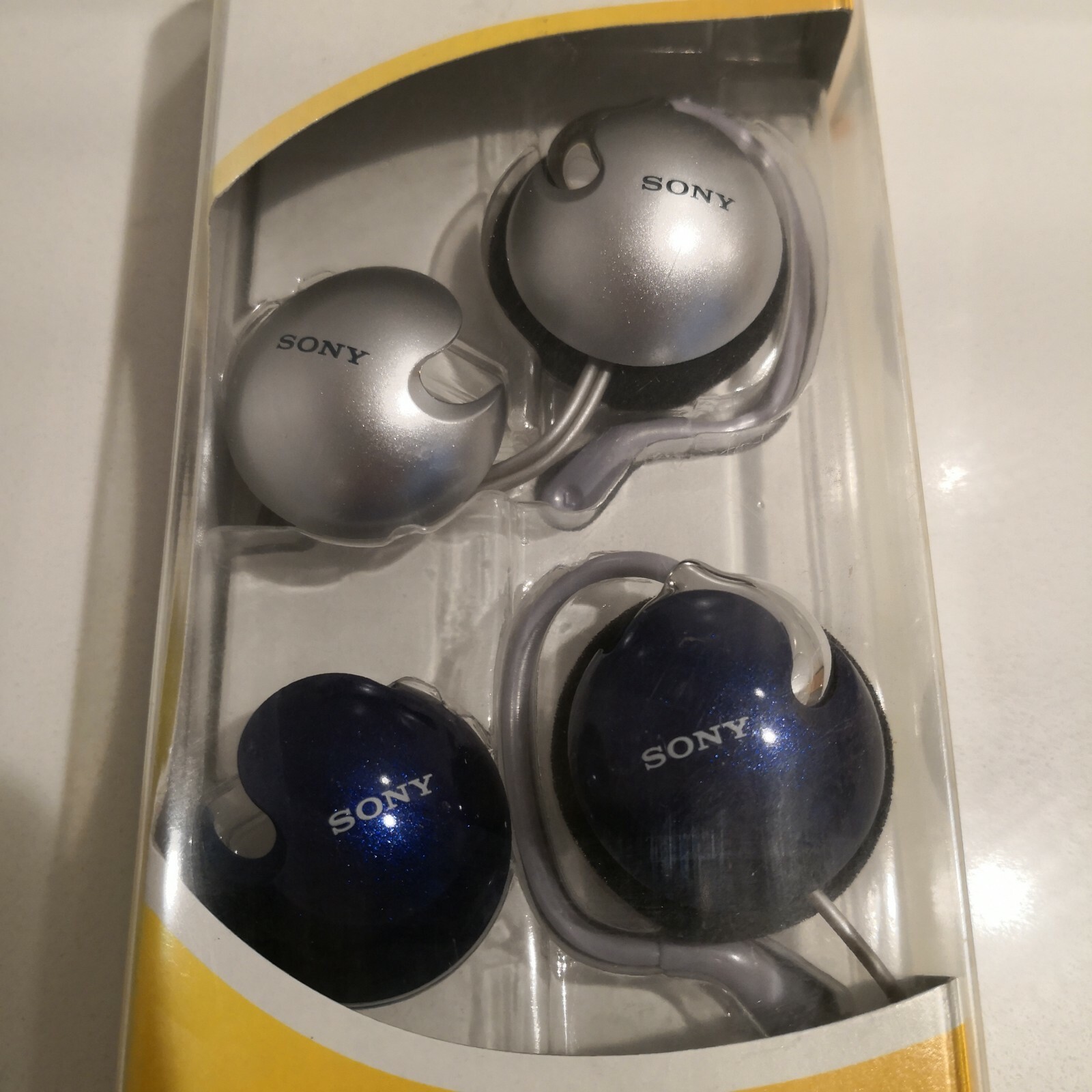 ~BRAND NEW~ SONY Stereo On Ear Headphones Changeable Caps Silver Blue MDR-Q22LP