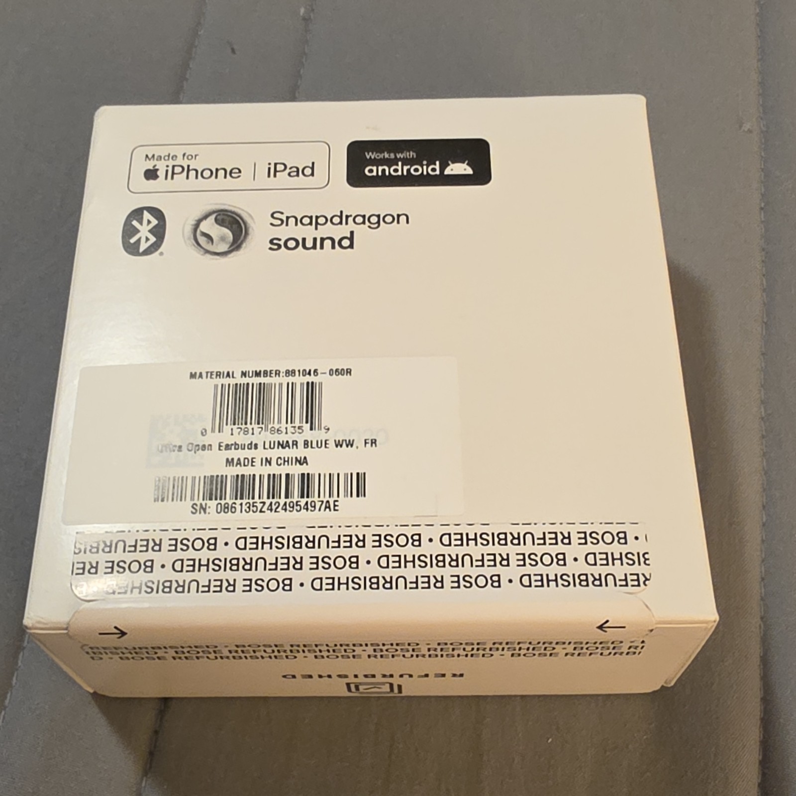 Bose Ultra Open Earbuds Carbon Blue Bluetooth Wireless iPhone/Android
