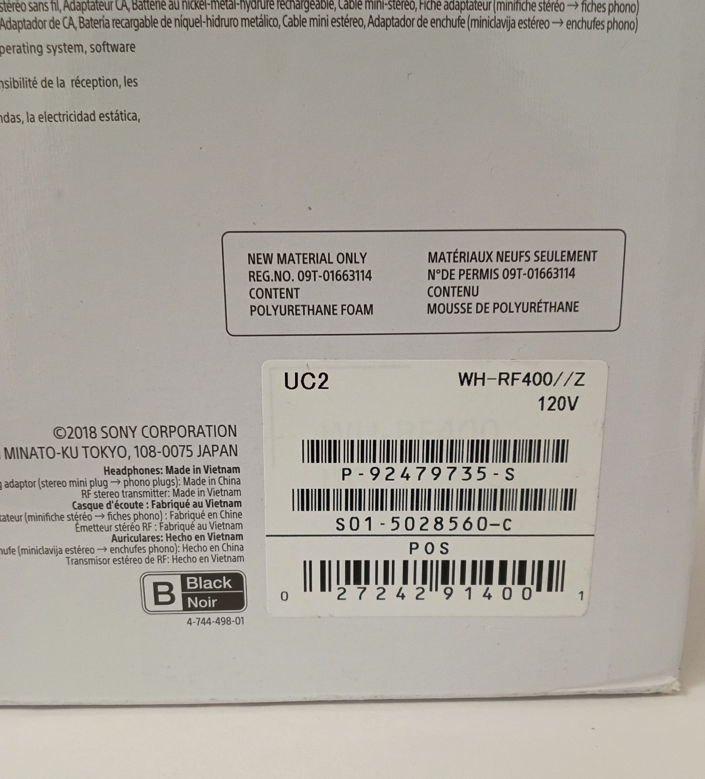 Sony RF400 Wireless Home Theater Headphones for TV Watching (WHRF400)