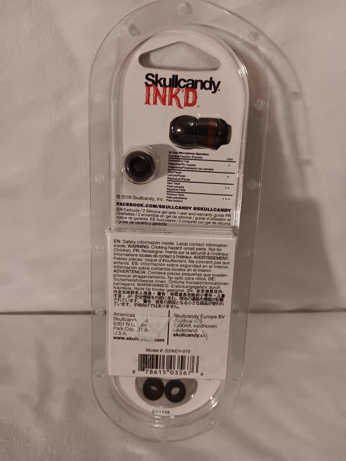 Skullcandy S2IKDZ-010 Ink’d 2.0 Earphones – Red