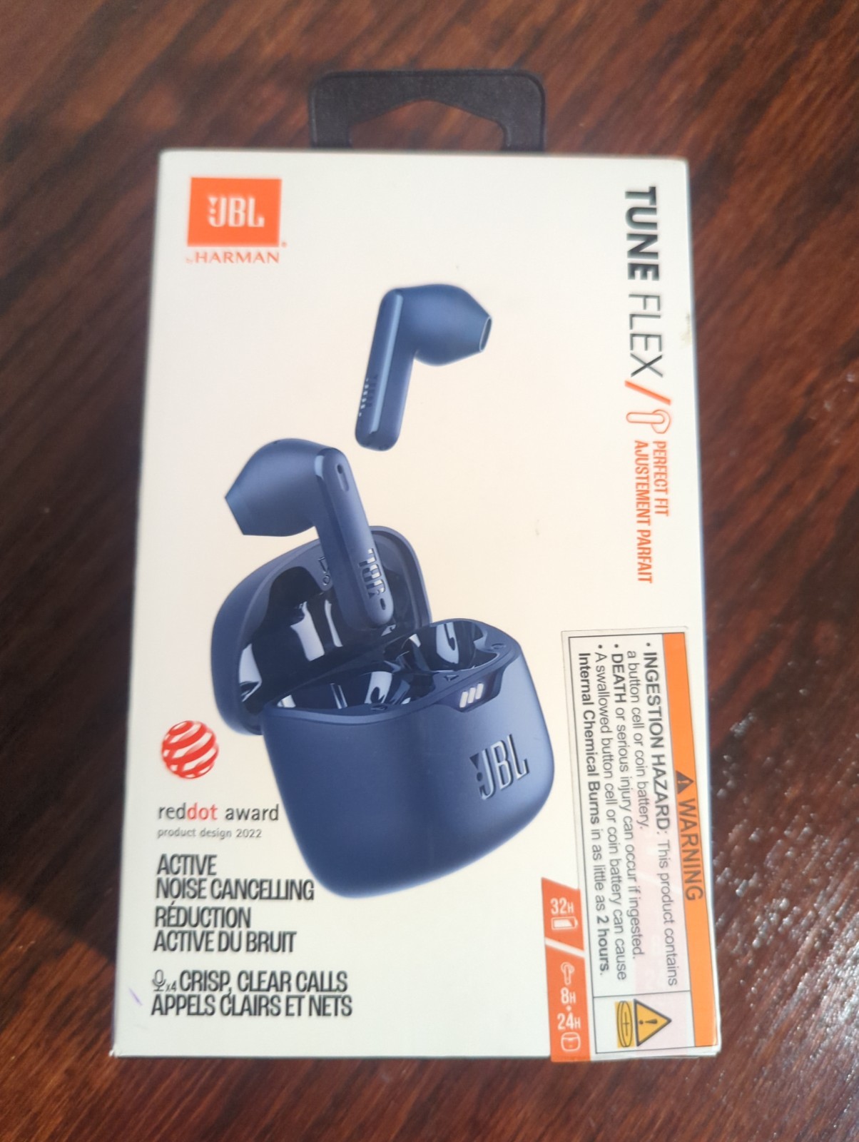 By Harman JBL Tune Flex True Wireless Bluetooth Noise Canceling Earbuds Blue