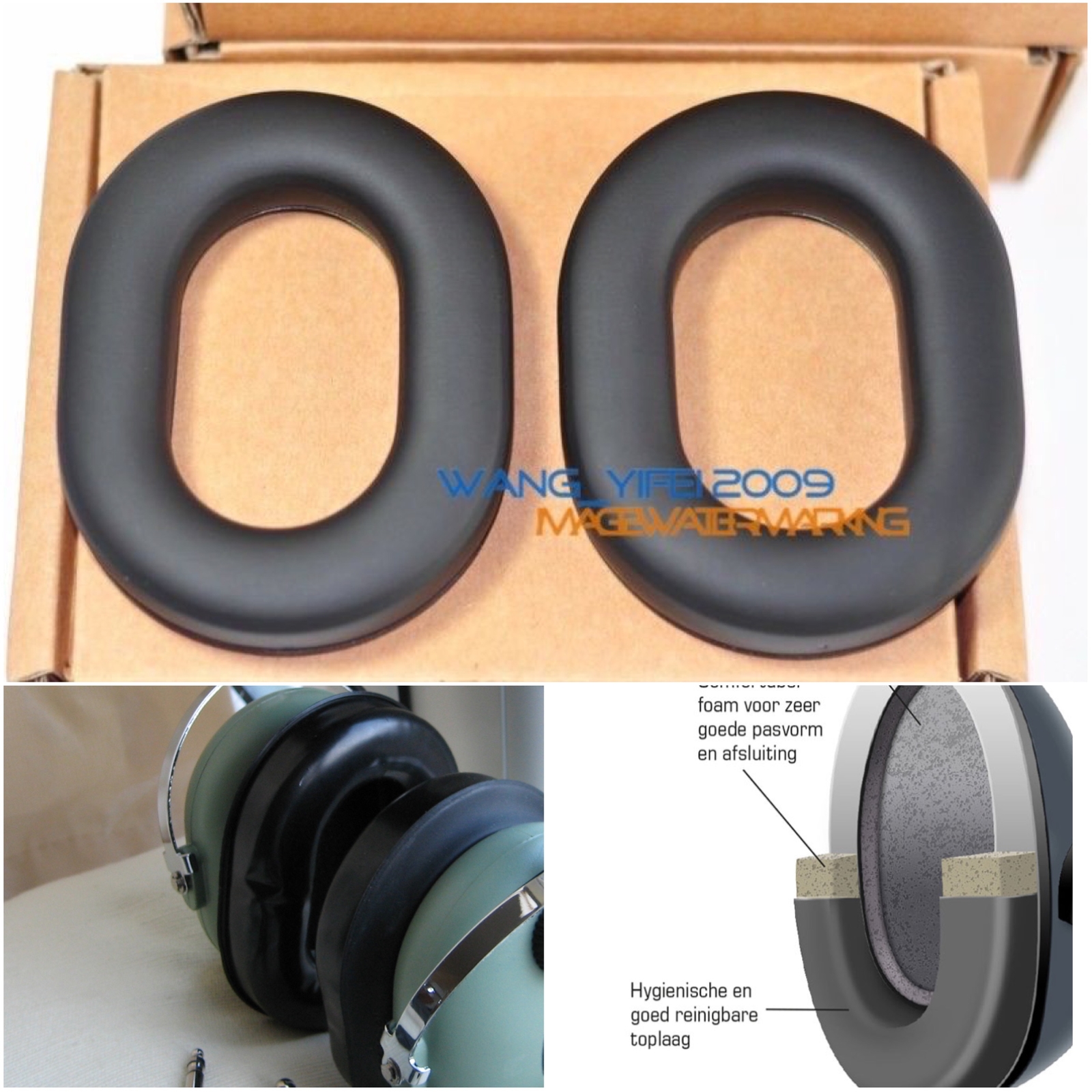 Noise Reduction EarPads For David Clark Headset Headphone Over Ear Foam Cushion