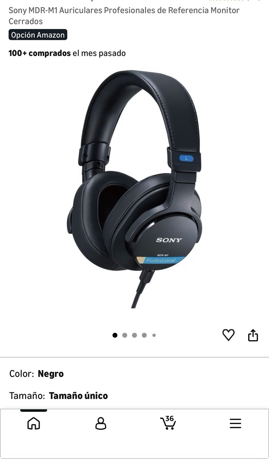 Sony MDR-M1 Hi-Res Wired Over-Ear Studio Monitor Headphones 40mm Black