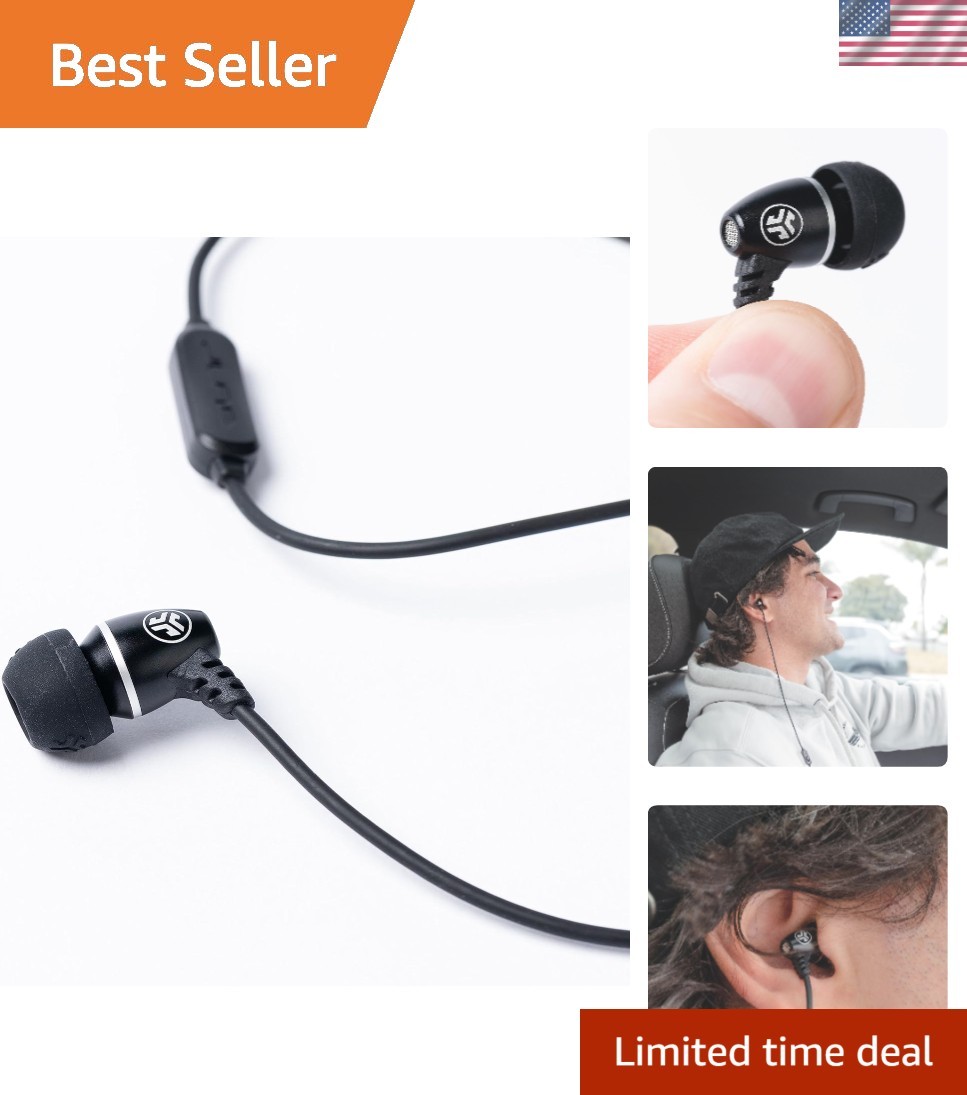 Ergonomic J6MS JBuds One-Ear Headset with Microphone & Water Resistance