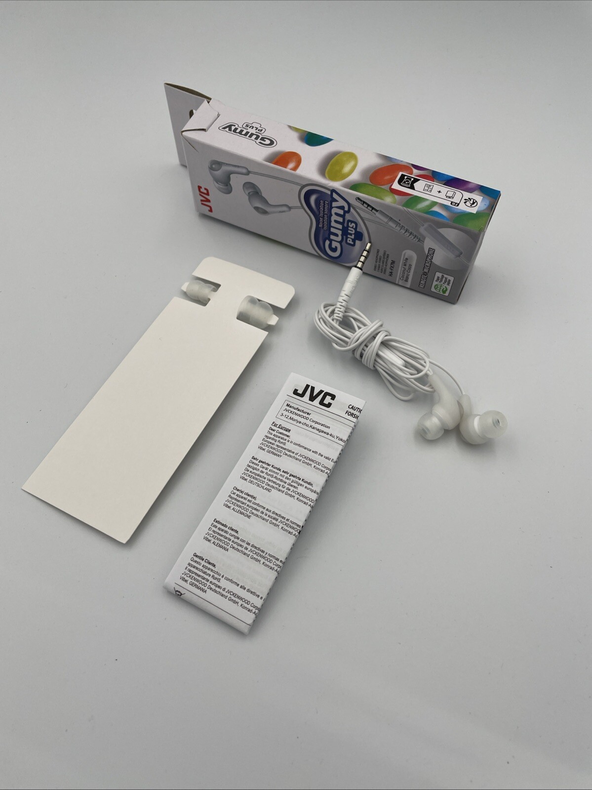 JVC Gumy PLUS HA-FX5 In-Ear Only Headphones – Coconut White