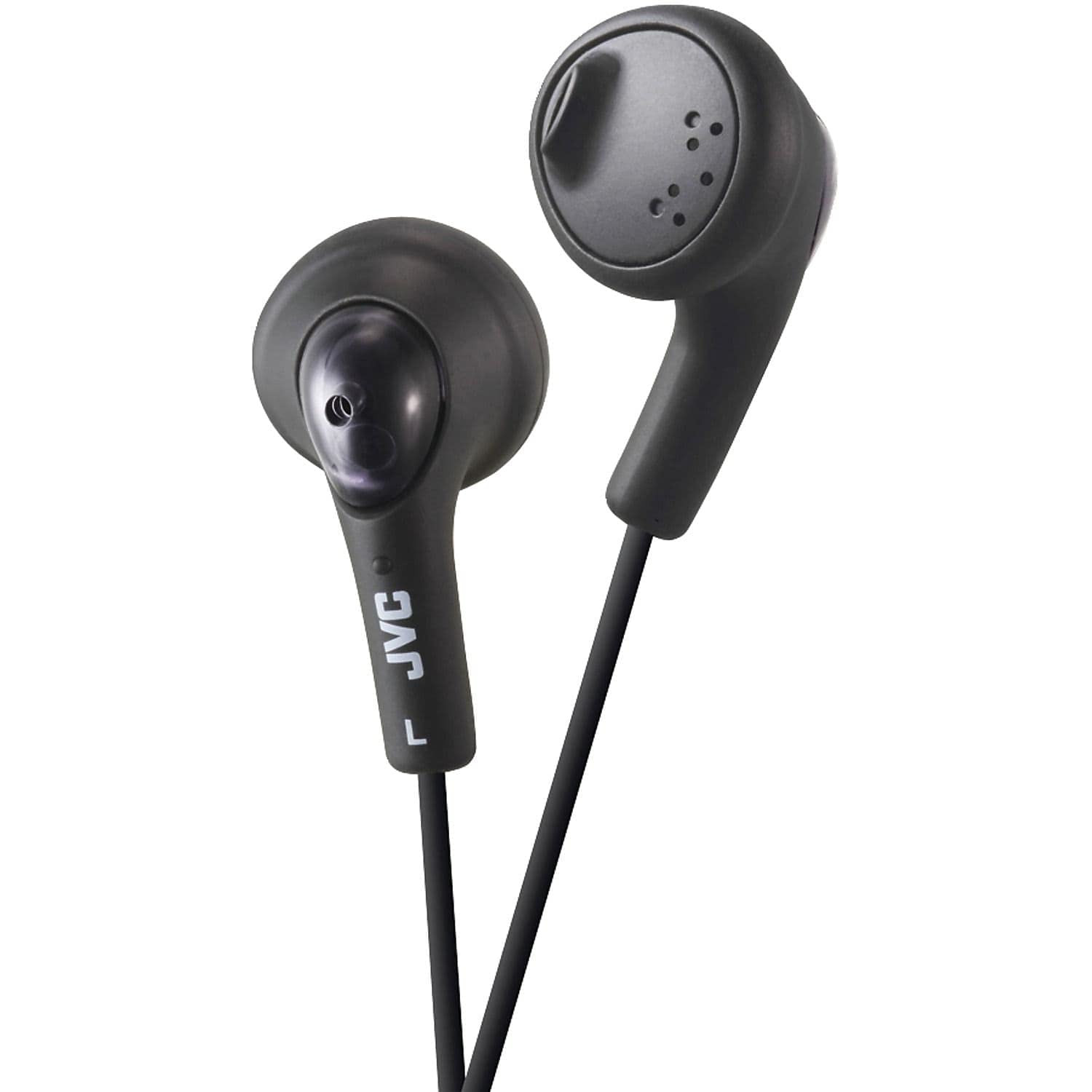 Gumy Earbud Headphones Wired Soft Rubber Black Tangle Resistant 8 Colors