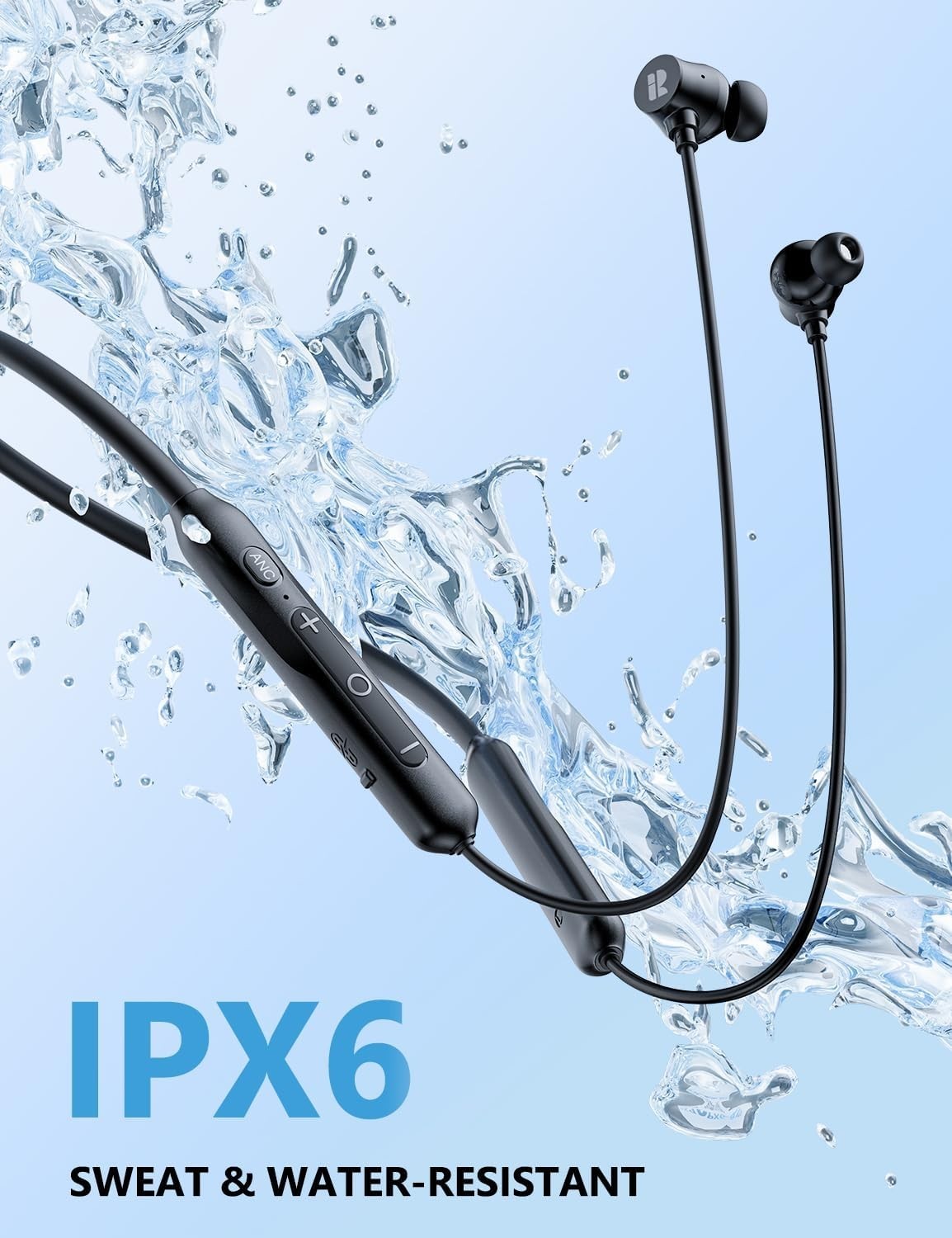 Rythflo Active Noise Cancelling Headphones in-Ear Magnetic Neckband Earbuds *NOB