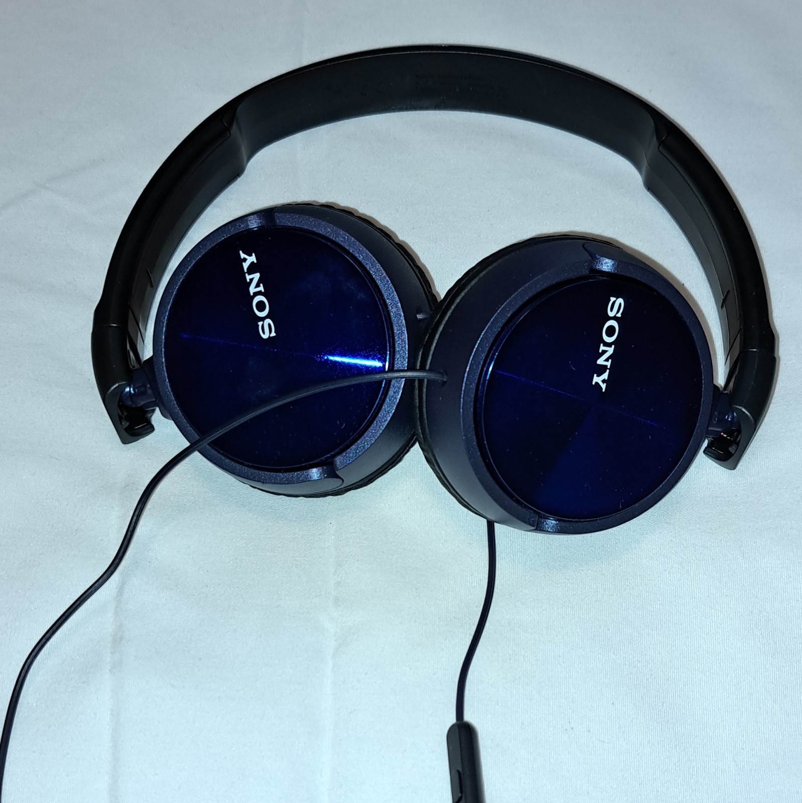 Sony MDR-ZX310AP Wired Over-Ear Headphones 3.5mm On-Cable Mic Blue/Black