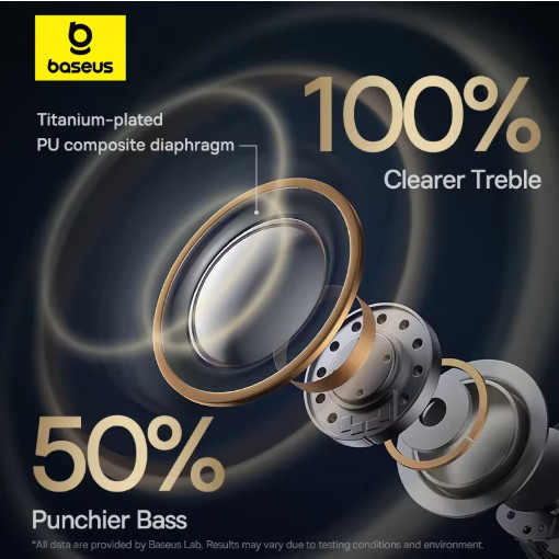Baseus Bowie MA10 Pro ANC Wireless Earbuds 48dB Bluetooth 5.3 IPX6 4 Mics