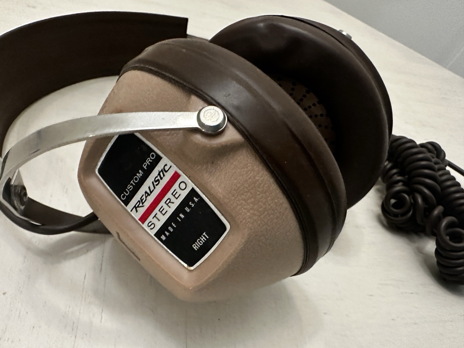 Realistic Custom Pro Headphones Stereo Made in USA Vintage Retro