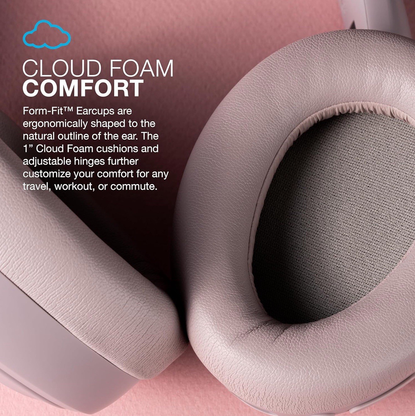 JLab JBuds Lux ANC Wireless Headphones Hybrid Active Noise Cancelling Mauve