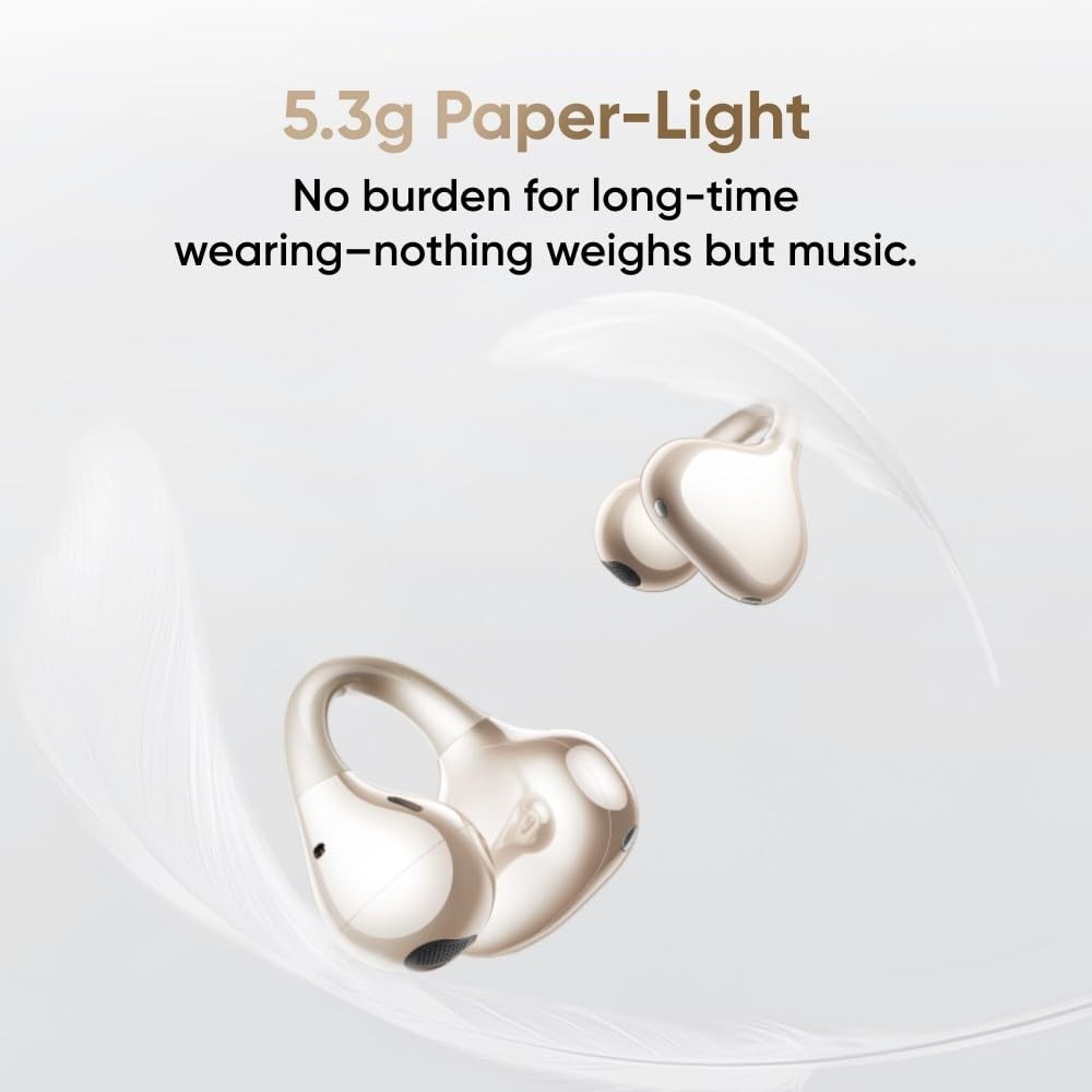 realme Buds Clip Open Ear Wireless Earbuds with 11mm Dual Magnet Drivers, 3D Spa