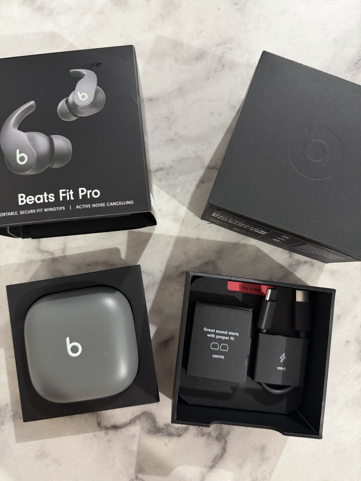 Beats by Dr. Dre Fit Pro True Wireless Noise-Cancelling Earbuds Sage Gray