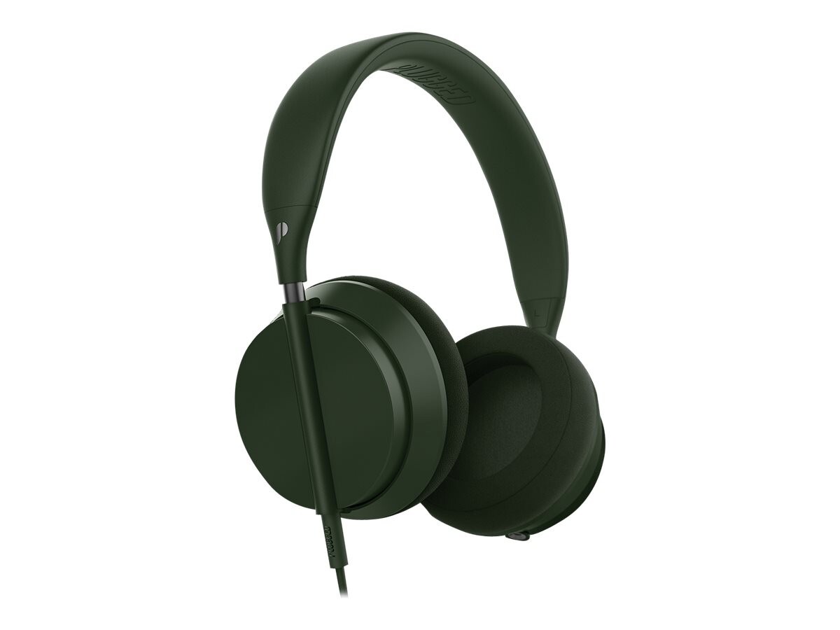 Plugged – Crown – headphones with mic – full size – wired – 3.5 mm jack – olive,