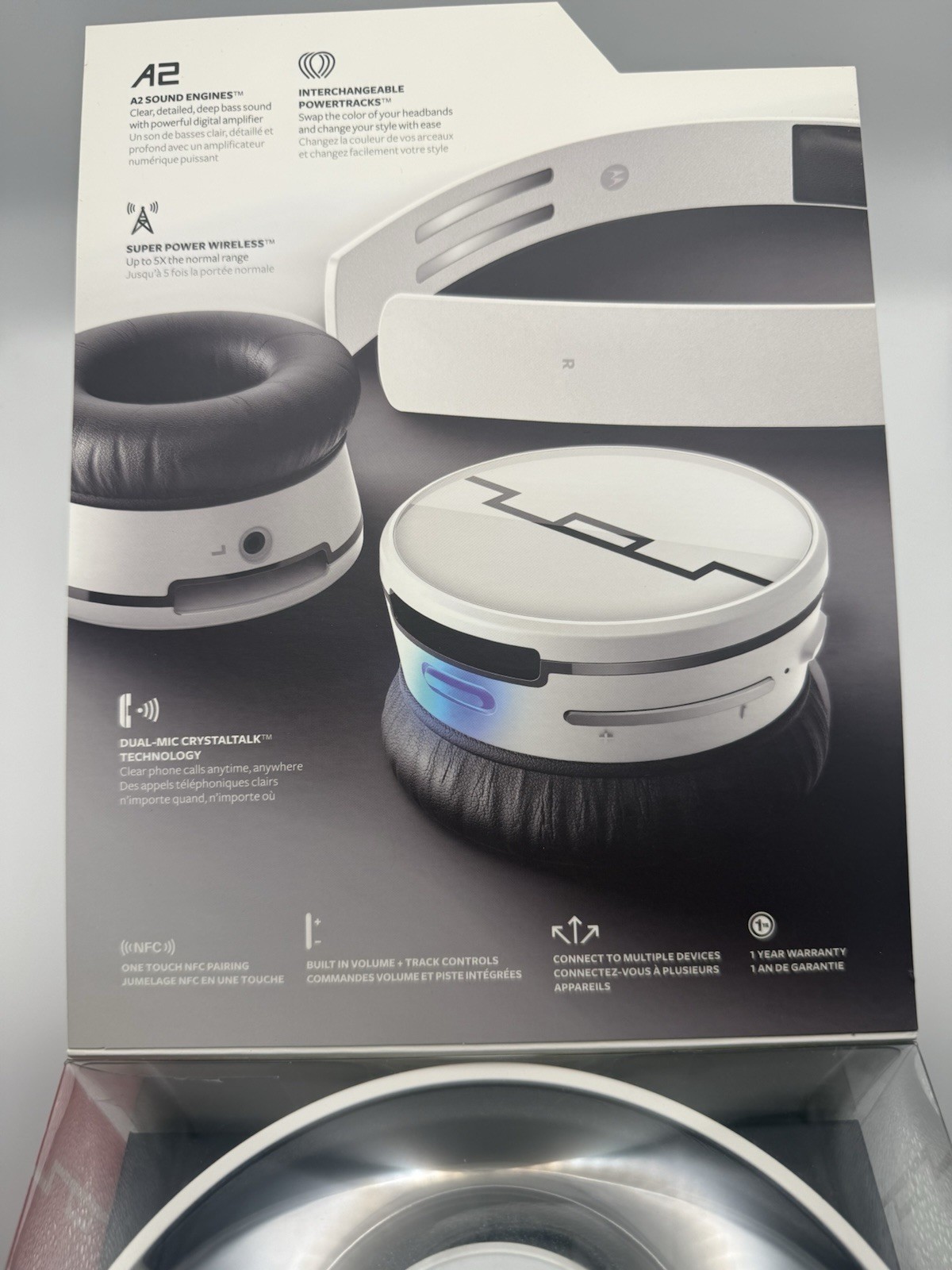 Sol Republic Tracks Air Wireless On-Ear Headphones White Bluetooth Motorola NEW