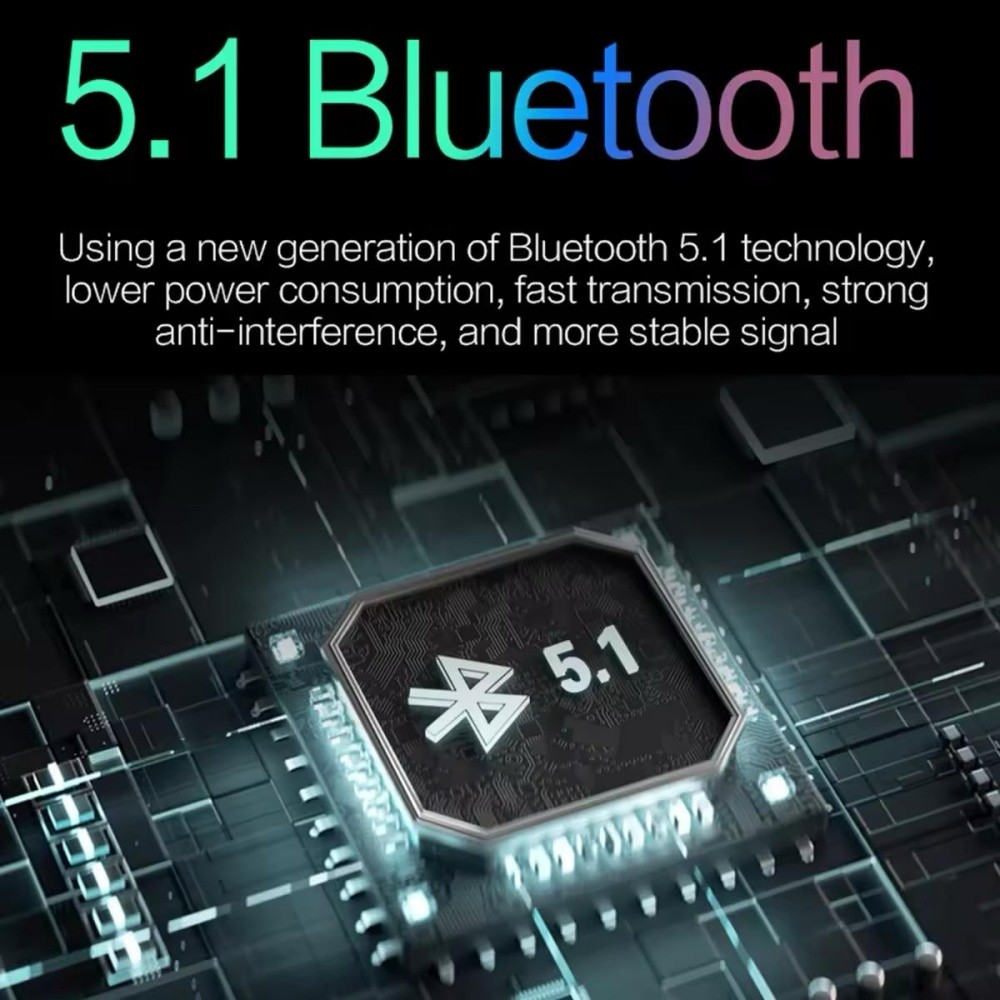 NEW Bluetooth 5.1 Wireless Headset With Noise Cancelling For Phones PC Laptop US
