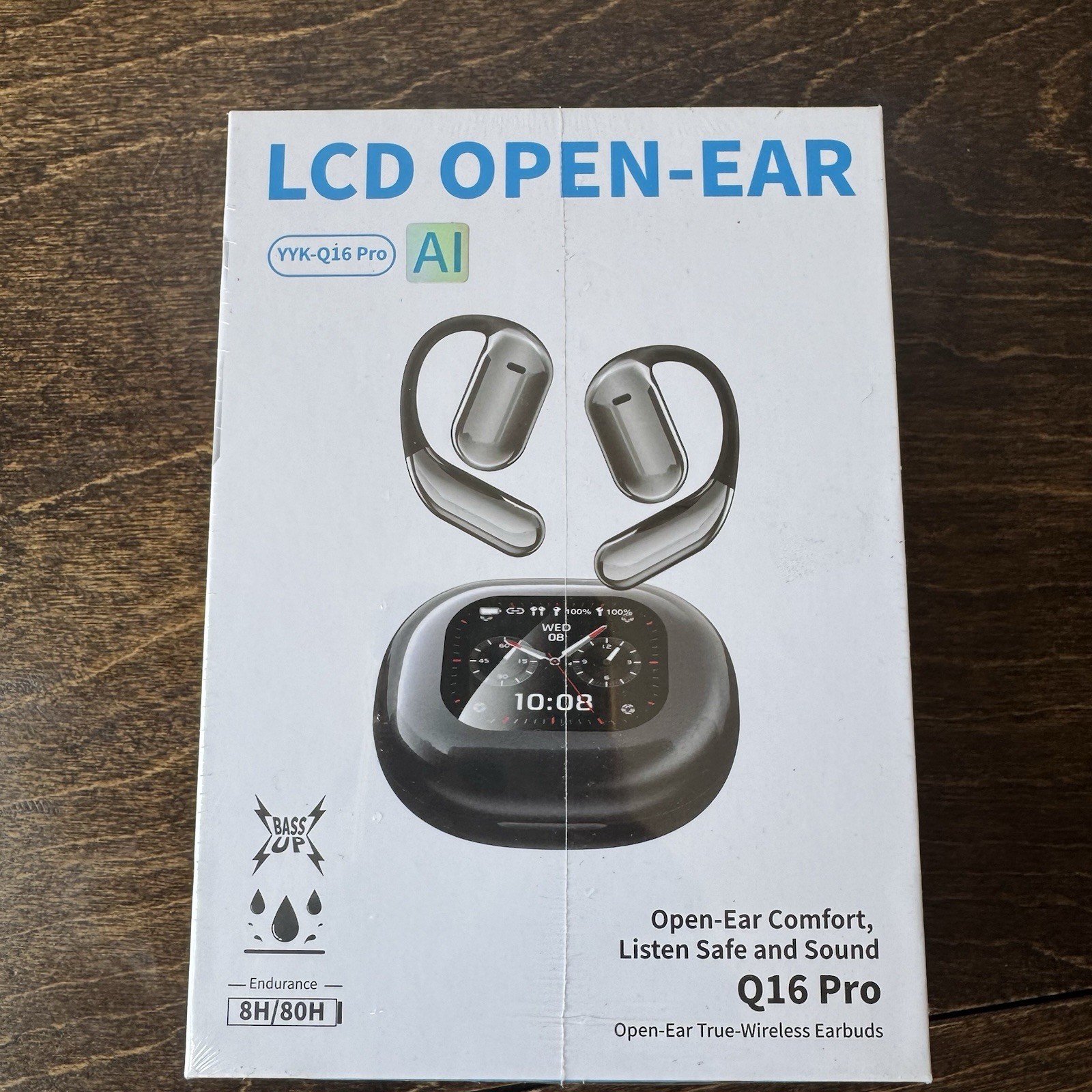YYK-Q16 Pro LCD Open Ear True Wireless LCD Comfort Earbuds Earphones Lightweight