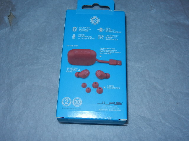 new JLab GO Air Pop True Wireless Bluetooth Earbuds RED earbud goairpop ear bud