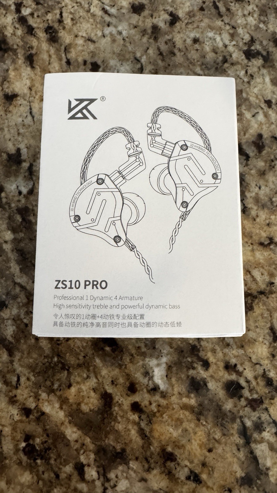 KZ ZS10 Pro, Linsoul 4BA+1DD 5 Driver in-Ear HiFi Earphones No Mic – OPEN BOX