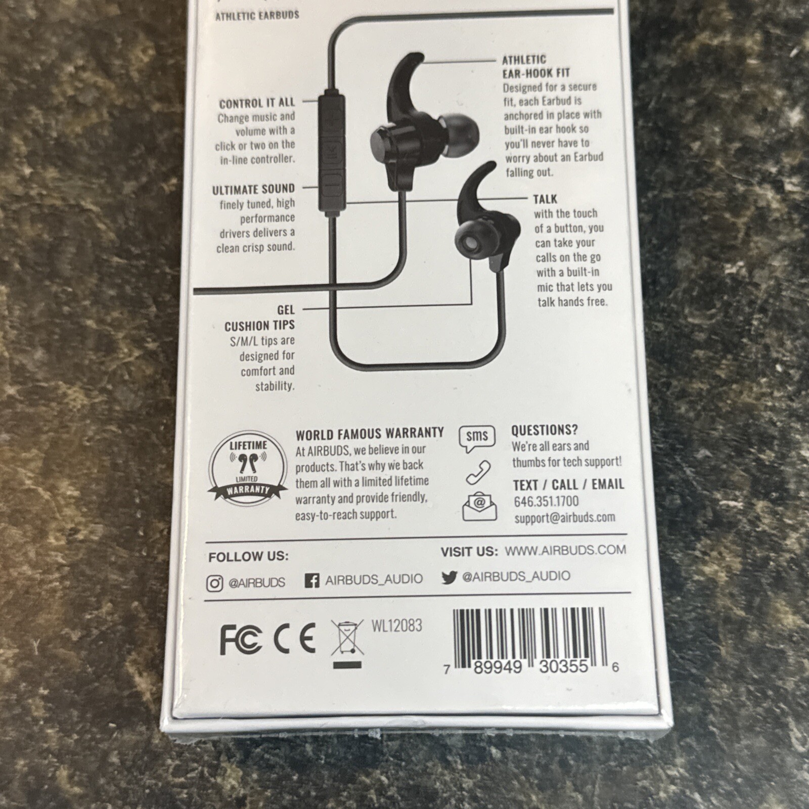 Airbuds A7s Athletic Earbuds Brand New Sealed Great For Workouts Ear Hook